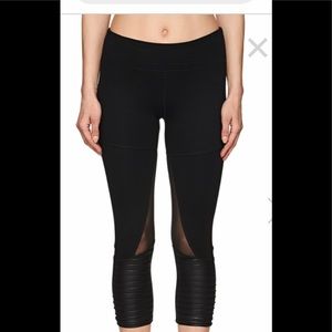 Electric Yoga Crop Biker Mesh Leggings
